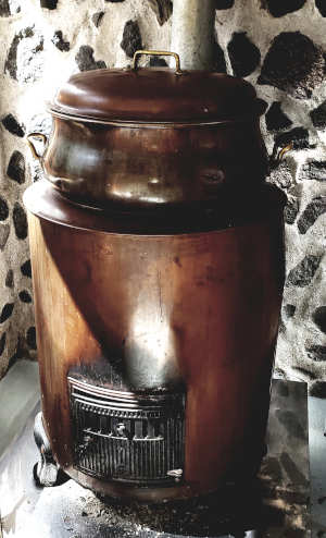 brew kettle wood fired